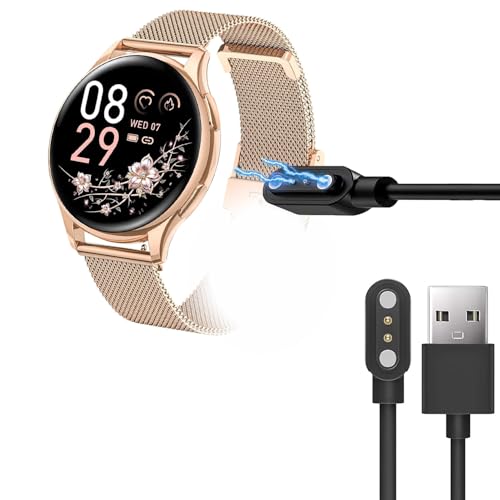 Blueshaweu Ladekabel Kompatibel mit Sanorum Smartwatch Damen 1,27' G57, Kabel Ladegerät Ladestaion Kompatibel für Sanorum G57 (Nicht für G52) Smartwatch (schwarz)