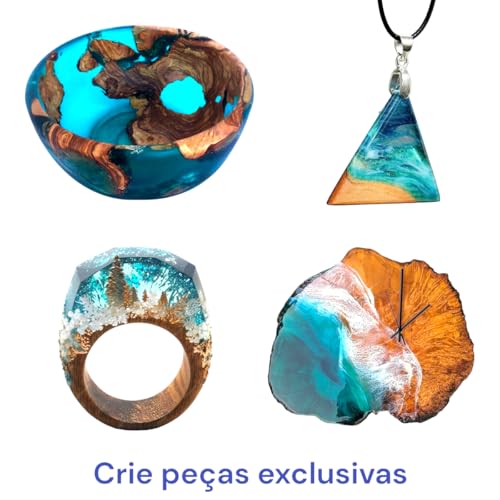 Resina epoxi Baixa viscosidade kit 1kg. (A+B) Artesanatos e brindes