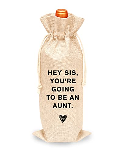 Bolsa de vino de algodón natural Hey Sis para regalo de anuncio de bebé WB007
