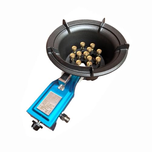 Fornello A Gas Singolo, Bruciatore Ad Alta Potenza Da 9-14,5 KW, Griglia For Pentole Da Tavolo In Ghisa, Piano Cottura A Gas GPL, Con Protezione Antincendio(12 nozzles)