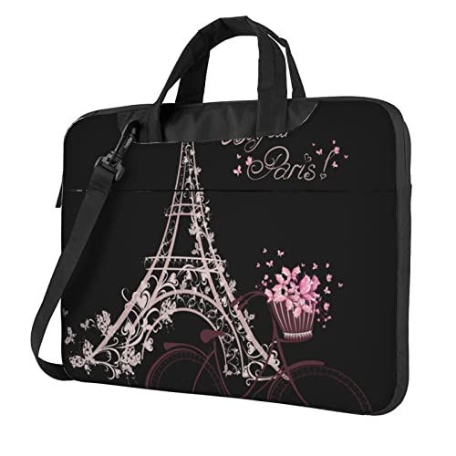 Mallette ordinateur portable 13 pouces vélo fleuri pour vos trajets vélotaf
