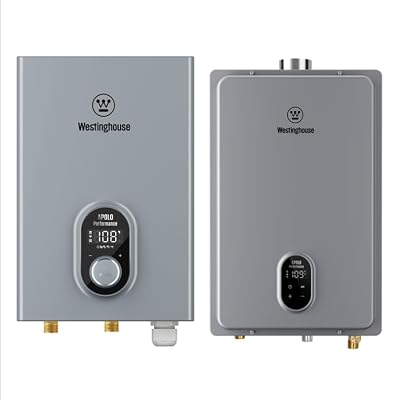 Westinghouse Whole-Home Hot Water Bundle: 24kW Electric & 5.1 GPM Natural Gas Tankless Water Heaters with Wi-Fi Control