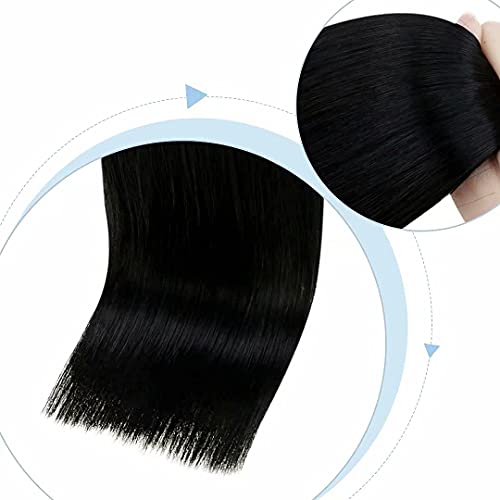 Laavoo Human Hair Clip In Extensions For Black Women 20 Inch Color #1 Jet Black Double Weft 5Pcs 70G Bundle 7Pcs 120G Hair Extensions Clip In Human Hair Jet Black Natural Hair 20" #TOP6