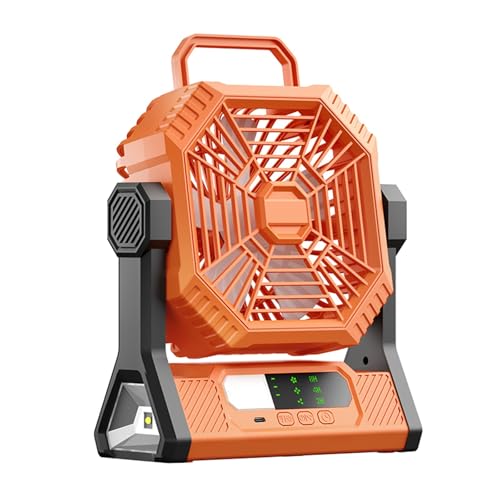 YUGSHNKFC 5000/10000mAh Ventilador Campamento 3 Velocidades Recargable Con Ventilador Temporizador Ligero Con Gancho Para Garaje Para Carpas Uso