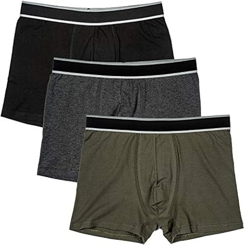 Trimfit Men's Ultra Soft Boxer Trunks, 3-Pack of Tagless Multi-Colored Underwear - Black - X-Large (40-42") Cover