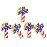 Matériau en alliage durable : fabriqué en alliage robuste, cet insigne drapeau américain en forme de croix est léger et résistant, idéal pour une utilisation fréquente le 4 juillet ou le memorial day. il peut également servir d'épingle à chapeau ou d'épingle à revers