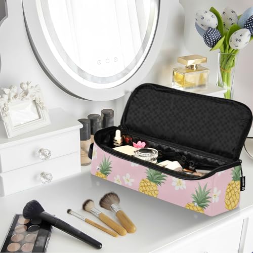 Bolsa de viaje rosa para plancha de pelo y accesorios miniatura 6