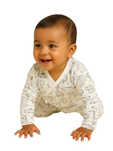 Image of The Mom Store Baby Romper Jabla Style For Boys And Girls | Cotton | Soft Infant Bodysuit | Trendy Stylish Sleepwear For Newborn Baby | Printed | Unisex Comfortable Everyday Baby Wear