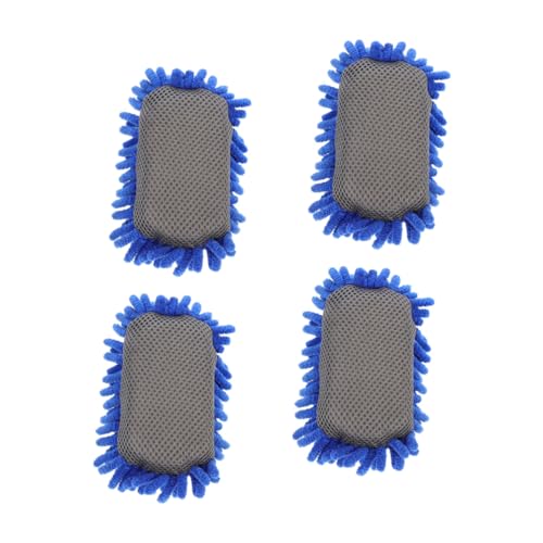 HIAKDOFT 4 piezas Borrador de Microfibra para Pizarra Blanca de Color Azul Doble Cara Limpieza Eficaz para Oficina Escuela y Hogar