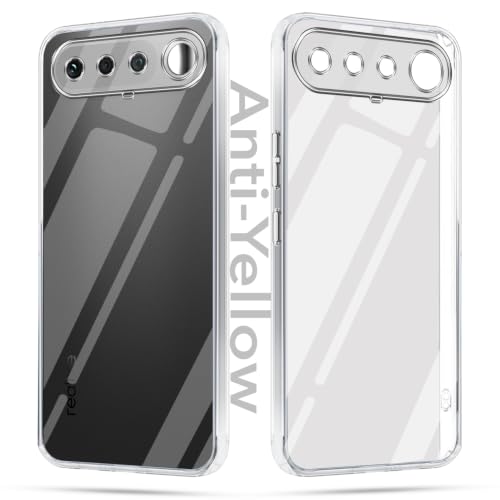 Image of Jkobi Lifetime Anti-Yellow Clear Back Cover Case for Realme 16 (Sleek Hard Crystal | Shockproof and Camera Protection)