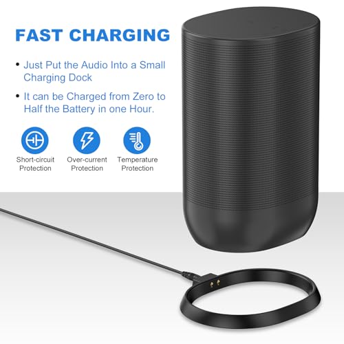 Image of Charging Base Replacement Charger for Sonos Move Gen 2nd and 1st with 45W Adapter(Black)