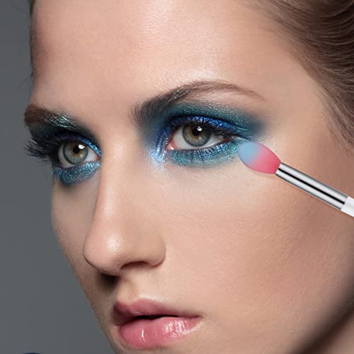 Brochas de labios de silicona que evitan manchas con tapas protectoras para viaje, 10pzs 6