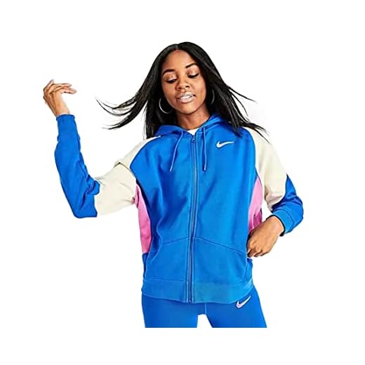 Nike Dam Nsw Fz Ft Cb jacka damjacka Game Royal/cosmic fuchsia/fus XL