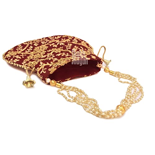 Image of Shubh Shagun Women's Potli (SS-POTLI P Maroon)