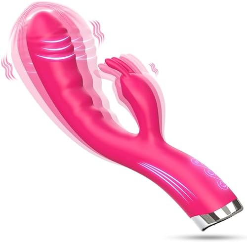 Thrusting Dildo Rabbit Vibrator Sex Toys For Women, G-Spot Dildo Thrusting Vibrator Clitoral Nipple Stimulator With 20Vibrating Modes, Realistic Anal Plug Toys Dildos Adult Sex Toy For Woman Pleasure #TOP1