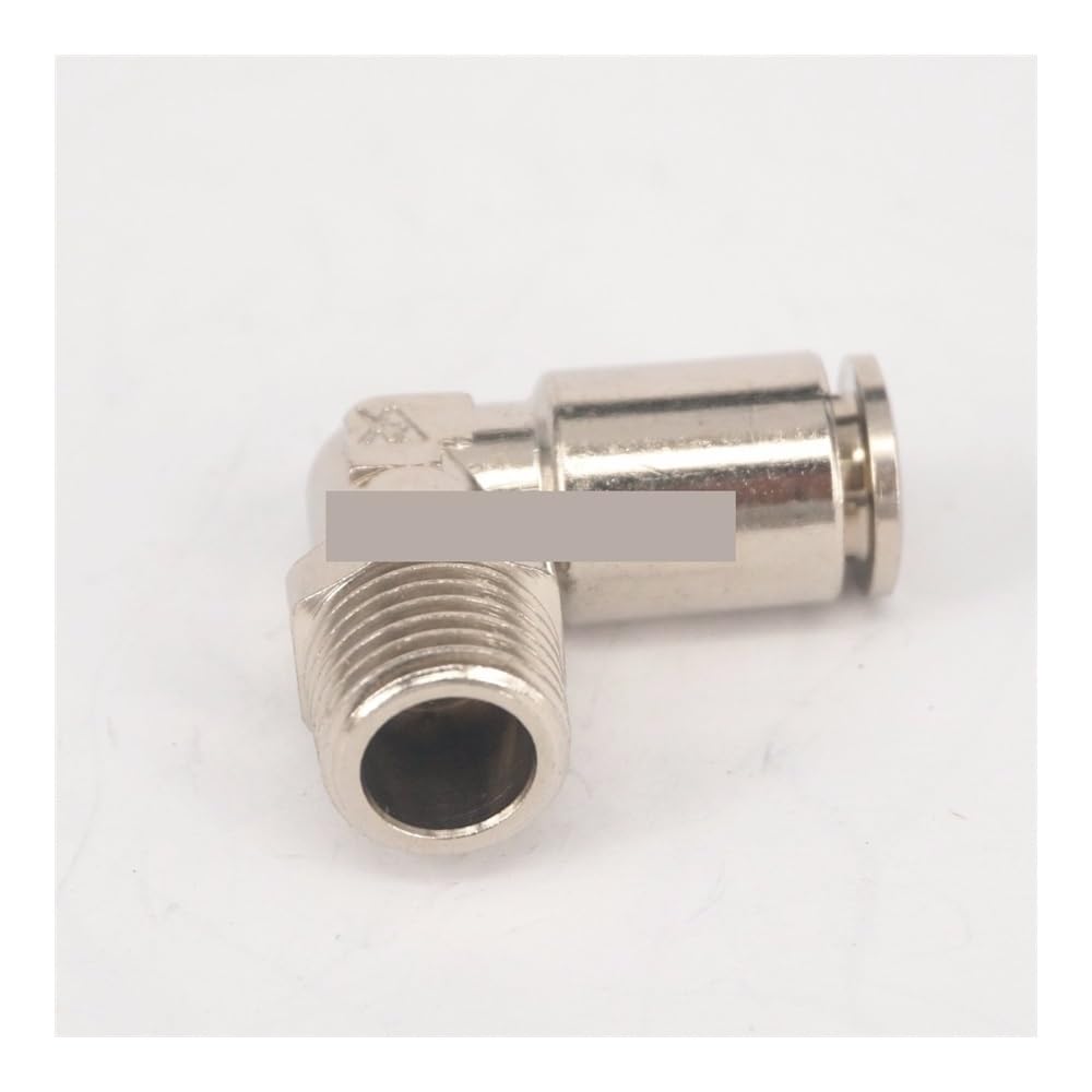 Rvblrdse Men's One Color Pneumatic Nickel Brass Elbow Push In Connector Union Quick Release Air Fitting Plumbing 1/4" To Fit Tube O/D 4Mm