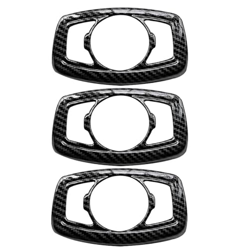 Cadre bouton phare en fibre de carbone pour Ford Ranger Everest 2015-2021, tuning intérieur auto