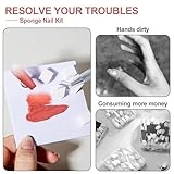Qufiiry 200 PCS Nail Sponges for Ombré, Nail Art Tools Sponge Brush, Nail Art Sponge with 1 Metal Grabber Nail Brushes Storage and Box for Nail Art Design Manicure Diy - Image 6