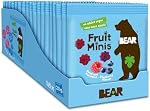 BEAR Fruit Minis Blueberry & Raspberry - Real Fruit Snacks for Kids - 100% Natural Ingredients - No Added Sugar - Gluten Free - Vegan - Non-GMO - Healthy School Snack & Lunchbox Treat - 18 count