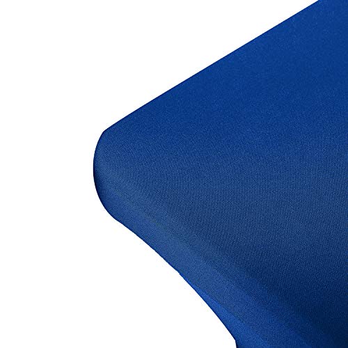 Image of Peomeise 4FT Spandex Table Cover Rectangular Stretch Spandex Tablecloth (Classic Blue,4FT)