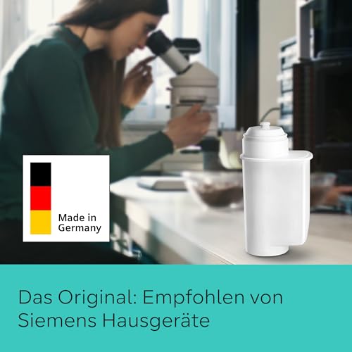 Foto von Siemens BRITA Intenza Wasserfilter TZ70033A, 3 Stück, verringert den Kalkgehalt des Wassers, passend für Kaffeevollautomaten der EQ Reihe, sowie Einbauvollautomaten