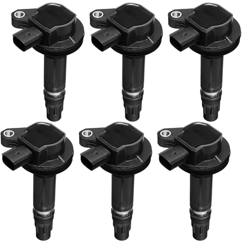Image of 6 Ignition Coils Pack - Fix Misfires for Ford Edge /Taurus /Explorer /F-150 /Flex /Transit & Lincoln MKZ /MKS /MKT /MKX & Mazda CX-9 (3.5L /3.7L V6) - Repl. UF553 /DG520(6-Pack)