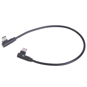 USB C to USB C Cable 90 Degree 40W 480Mbps USB C Male to Male Charging Cord DataSync for Cellphone