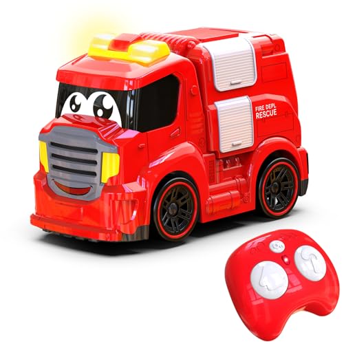 AEROQUEST Remote Control Fire Truck Toy for Toddlers Ages 1-4