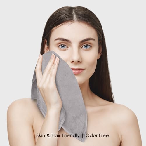 Image of HOUSSE Microfiber Face Towels | Ultra Absorbent, Odour-Free, Quick Dry 450 GSM Face Towel for Home, Gym, Travel, Running & Personal Use | 30x30 cm | Set of 6 in One Colour (Luxurious Mocha, Pack of 6)