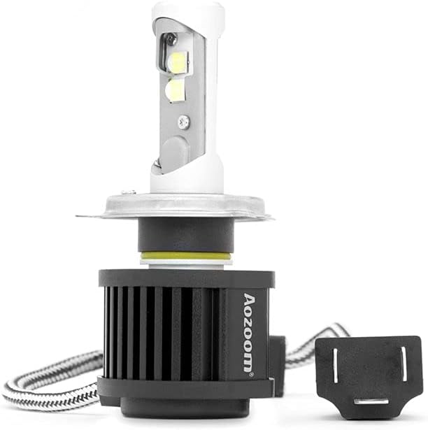 Single LED H4 Motorcycle or Car Headlight Bulb - High / Low Beam Aozoom Xenon
