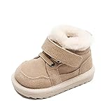 [JJAKCITE] キャンデイ（candy88） ムートンブーツ キッズ 女の子 ブーツ 冬 男の子 女の子 ファーストシューズ ソフトスノーブーツ 子供靴 ベビーシューズ キッズ靴 歩行サポート 春秋1-3歳 4-6歳 (ベージュ, measurement_12_point_5_centimeters)