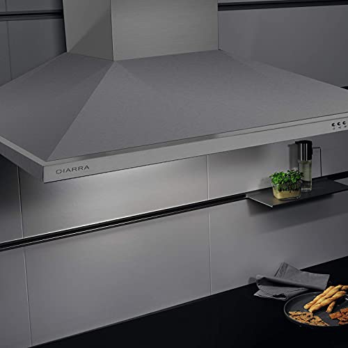 CIARRA-CBCS9301-Campana-Extractora-Cocina-90cm-de-Pared-100W-550-mh-Luz-LED-y-3-Velocidades-con-Filtro-de-Carbon-Acero-Inoxidable