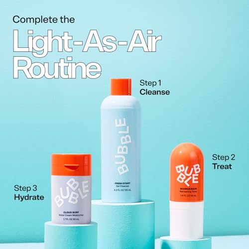 Image of Bubble Skincare Cloud Surf Water Cream Moisturizer - Mattifying & Hydrating Moisturizer for Oily Skin - Lightweight Travel Face Moisturizer to Help Minimize Pores - Normal to Combination Skin (30ml)