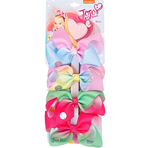 Newtrend Bows Everydays Jojo Bow 8 cm with Unicorn and Rainbow pattern Beautiful Hair Accessories for Girls …