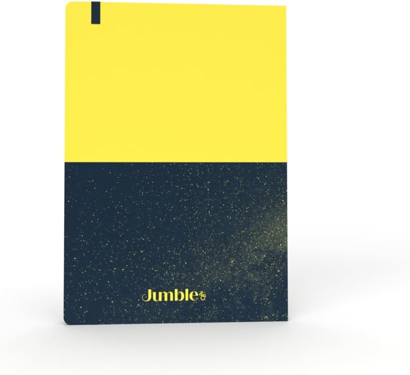 Jumble & Co Chaos & Control A5 Ruled Notebook - Method & Magic - 100% Recycled Paper - Yellow/Black