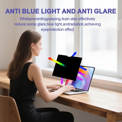 Image of 360 Privacy Screen Protector for MacBook Air 13.6 /13 Inch (2022-2026, M2, M3,M4,M5), Privacy Screen Filter for MacBook Air 13.6 Inch, Anti-Spy /Anti Fingerprint /Anti Blue Light /Anti Glare
