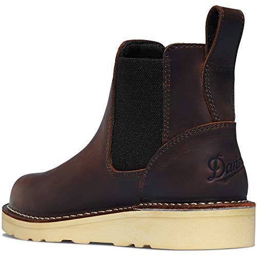 Danner Bull Run 5” Chelsea Boots For Women - Durable Lightweight Full-Grain Leather Work Boots with Comfort Insole & Slip-Resistant Outsole, EH Rated2