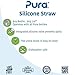 Pura Kiki 18M+ Kiddo Straw - Clear & Silicone, Plastic-Free, MadeSafe Certified, Medical-Grade Silicone Straw for Kids, Toddlers & Preschooler - 1-Pack
