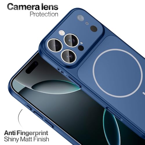 Image of SHINESTAR Converter Case for iPhone 16 Pro Max | Premium Protective Mag-Safe Cover | iPhone 17 Pro / 17 Pro Max Series Style Design | in-Built Camera Guard | Wireless Charging Compatible - Blue