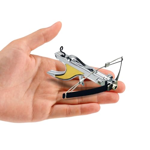 Mini Archery Crossbow DIY Assembly Kit keychain Set Right Hand Mini Crossbow Hunting Crossbow Metal Material Catapult for Hunting Shooting Practice Archery Entertainment Fun