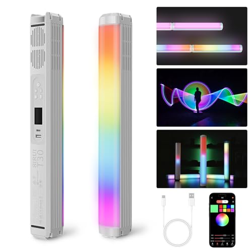 Tube T30 SIRUI bâton lumineux LED RVB 30W pour supprimer les ombres dures en vidéo