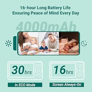 OKAIDI 6" IPS Screen Baby Monitor with Camera and Audio, Pan-Tilt-Zoom — photo 5 of 6