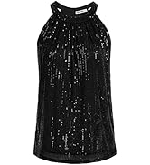 GRACE KARIN Damen Pailletten Tops Ärmellose Neckholder Camisole Tops Party Club Tank-Tops Shirt C...