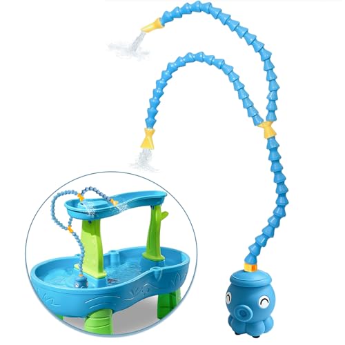 Image of Rechargeable Water Table Pump,Kids Sand Water Play Pump,3 Spray Modes,Compatible with Most Outdoor Toddler Activity Table on Market,IPX7 Waterproof Design,Lovely Octopus Water Pump