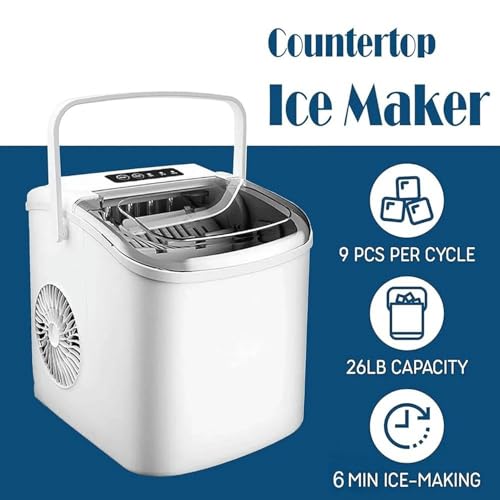 Máquina de hielo portátil para encimera 26.5lbs/24Hrs miniatura 2