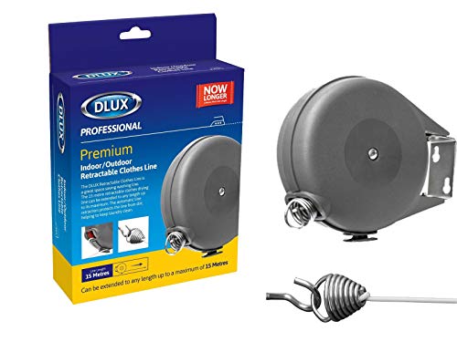 DLux Premium Indore/Outdoor Retractable Clothes Line 15M - Pack of 2