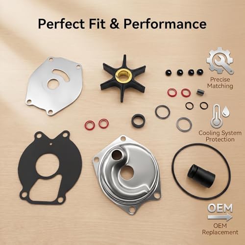 Image of 99157T2 Water Pump Repair Kit replaces 85098A2 99157A2 fits Mercury Marine 9.9-25HP 2-Stroke & 4-Stroke Outboard Sierra 18-3213