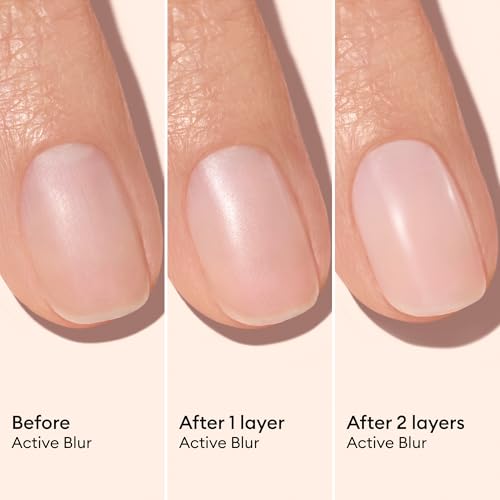 Manucurist Active Blur™ Blurring Treatment Nail Polish – Powder Pink Matte Nails Care with Niacinamide – No Lamp – Vegan & Made in France – Nail Strengthener and Growth for Weak Nails – Plant-Based 0.5 fl oz