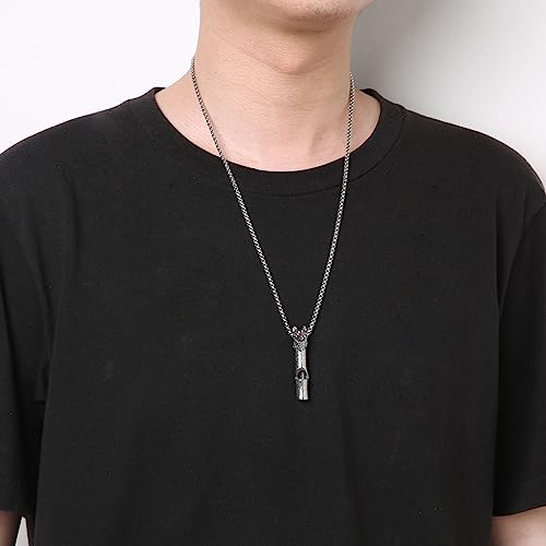 HZMAN Colar de emergência para adultos, retrô, gótico, lobo, apito, sobrevivência ao ar livre, para