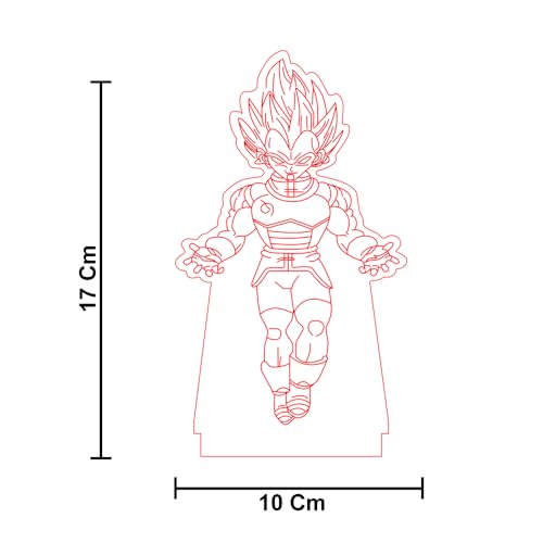 Image of Sifty Colection Anime 3D LED Illusion Night Lamp for Fans & Collectors - USB Powered Acrylic Desk Light for Bedroom, Gaming Setup & Gifts - Cool Anime Room Decor for Boys, Girls, Teens & Otakus